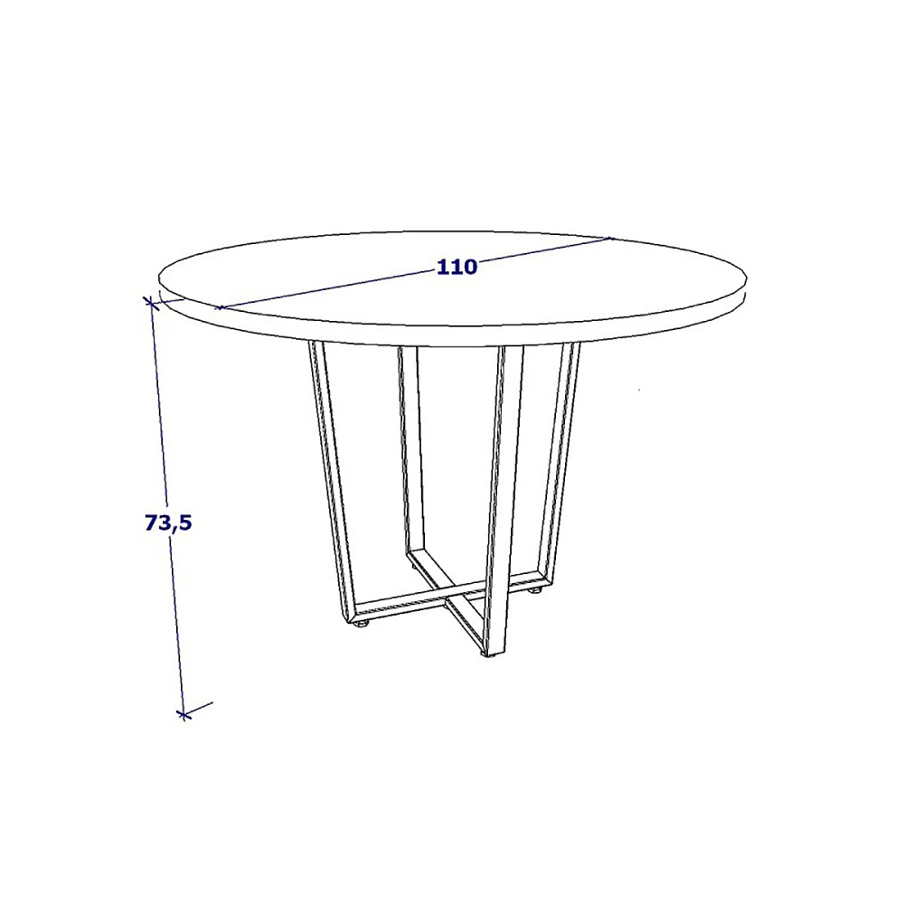 Mesa Redonda de Reunião 1,10m + 2 Estantes Metal CS Pre F5 Cor:Cinza Sagrado com Preto
