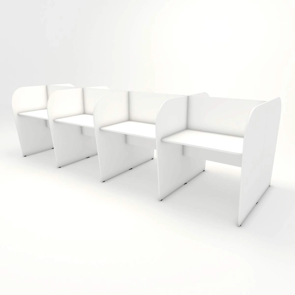 Plataforma de Trabalho Atendimento 8 Pessoas 3,70m Branco F5 Cor:Branco