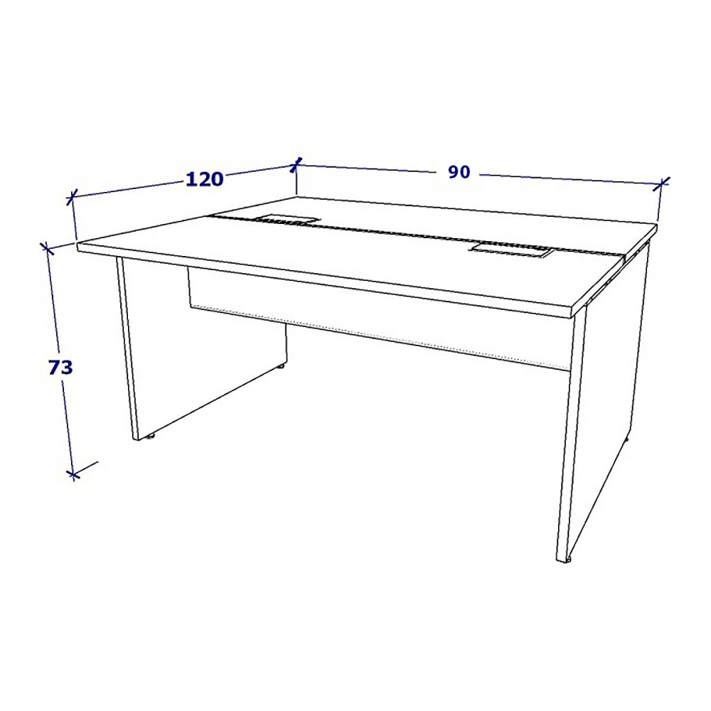 Plataforma de Trabalho Pé Painel Cinza 90cm x 120cm F5 Cor:Cinza