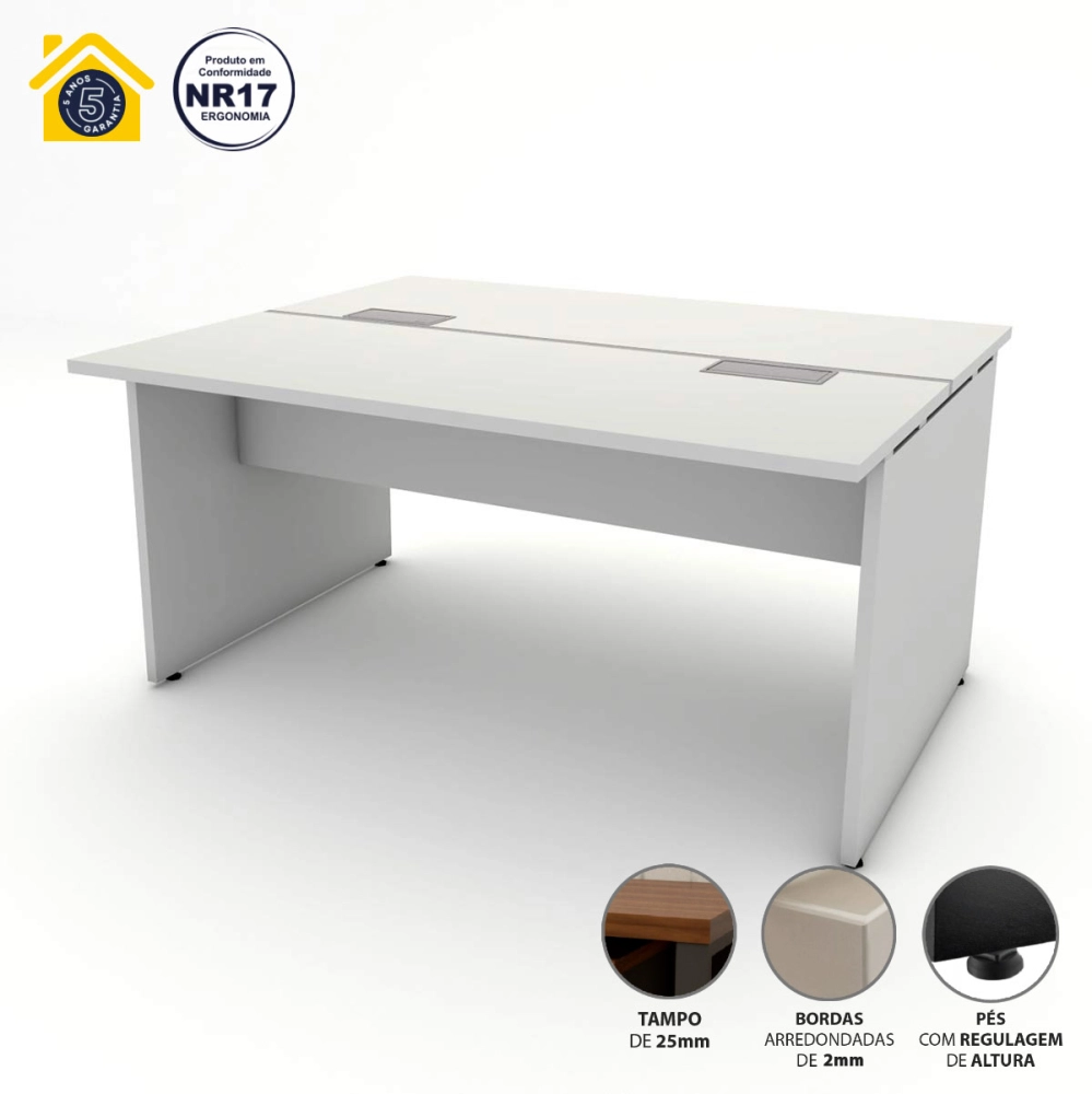 Plataforma de Trabalho Pé Painel Cinza 90cm x 120cm F5 Cor:Cinza